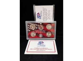 2004 US Mint State Quarter Silver Proof Set