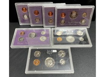 Lot Of 7 US Mint Proof Sets 1971 - 1990 - No Boxes