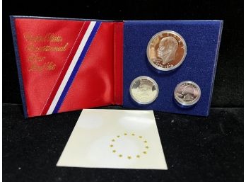 1976 United States Bicentennial Silver Proof 3 Coin Set