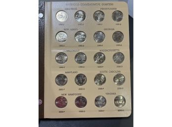 Washington Statehood Quarters Album 22 Coins - 1999 To 2005  P&D