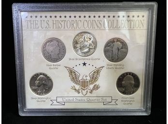 US Quarter Collection - Barber, Standing Liberty, Washington, Bicentennial