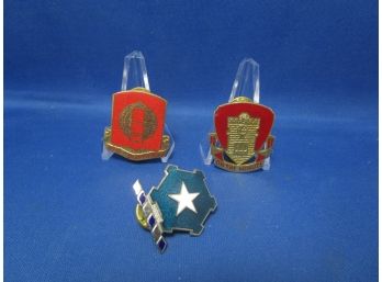 Lot Of 3 World War II Era US Army Unit Pins