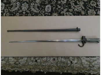 Antique WWI World War 1 French Lebel Bayonet Matching Serial Number Scabard