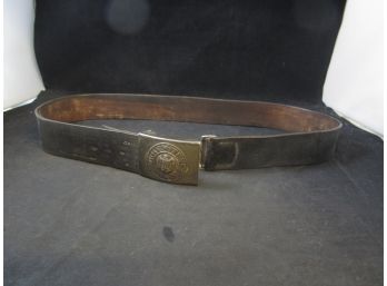 WWII German Army Leather Belt With Original Buckle