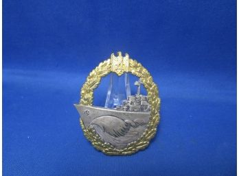 Vintage WWII World War 2 German Navy Kriegsmarine Destroyer Badge Pin