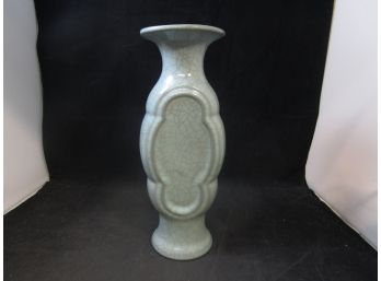 Chinese Celadon Crackleware Vase Porcelain Vase 12 Inches Tall