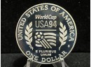 1994 US Mint World Cup USA Commemorative Two Coin Proof Set Silver And Clad