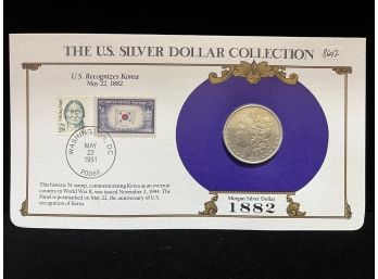 1882 Morgan Dollar - The US Silver Dollar Collection With Stamps