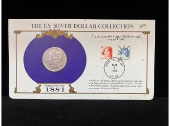 1884 Morgan Dollar - The US Silver Dollar Collection With Stamps