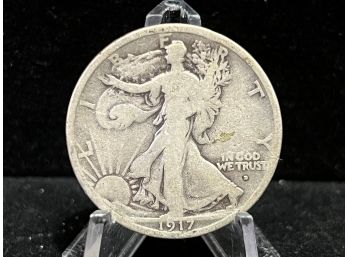 1917 Walking Liberty Silver Half Dollar - Very Good