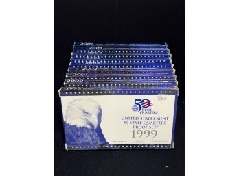1999 - 2006 US Mint State Quarter Proof Set - Almost Complete