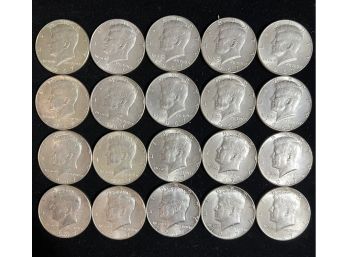 Two Rolls Of 1967 Kennedy Half Dollars - $20  Face Value 40 Coins 40 Percent Silver