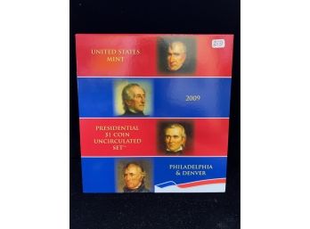 2009 US Mint Uncirculated Presidential Dollar Coin Set P & D