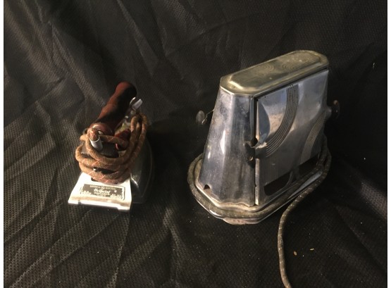 Vintage Small Appliances- Toaster And Iron