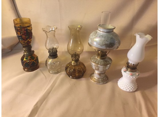 Oil Lamps, Sailboat Stain Glass Lamp, Hurricane Lamp