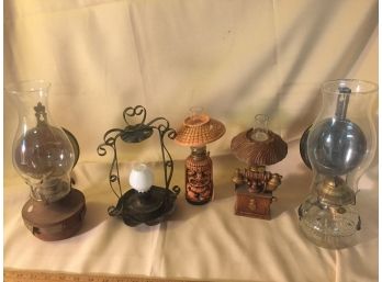 Vintage Oil Lamps, Primitive And Collectible #4