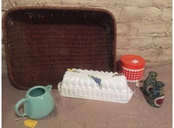 Vintage Kitchen Assortment-loaf Pan-thermos And More