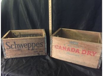 Schweppes And Canada Dry Crates, Canada Dry Crate Has 4 Sections