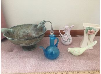 Fenton Glass, McCoy Vase Plus Other Items