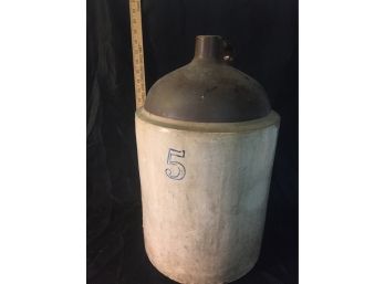 Vintage 5 Gallon Stoneware Pottery Jug