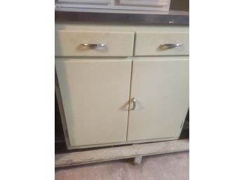 Wooden Cabinet With Formica? Top, Retro Silver Handles - Greendale Pick Up