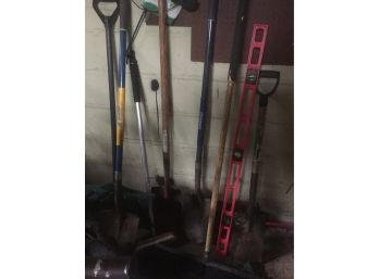 Garden/ Yard Tool Assortment, Spade Shovel, Flat Shovel , Push Broom And More - Greendale Pick Up