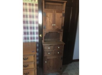 Wooden Small Cabinet With Hutch, Great For Storage In Small Areas _ Aurora Pick Up