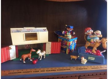 Vintage Fisher Price Barn And Animals Plus Other Toys