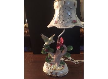 Ceramic Hummingbird Lamp- Works