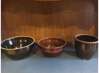Antique Stoneware Bowls