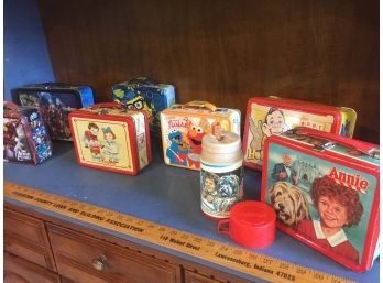 Vintage Annie Lunchbox And Thermos, Plus Other Lunchboxes