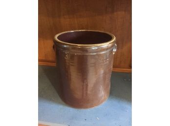 Brown Stone Crock With Handles