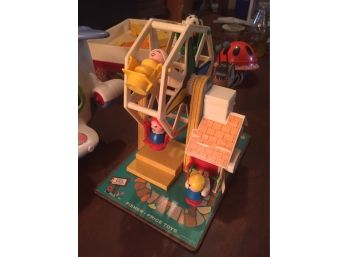 Vintage Fisher Price Ferris Wheel- Works, Record Player- Not Working, Pull Lady Bug Plus More