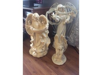3 Large Angels- Made From Various Materials