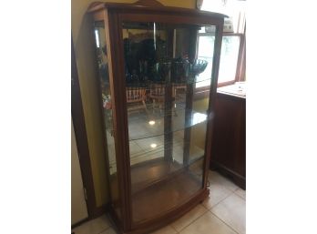 Glass And Oak China/ Display Cabinet, With Side Doors
