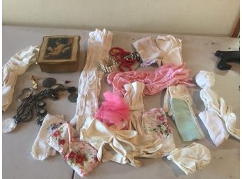 Vintage Ladies Collection- Gloves, Handkerchiefs, Jewelry And More