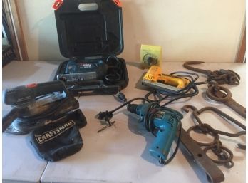 Power Tool Assortment- All Tested And Work, Drill, Sander, Stapler And More
