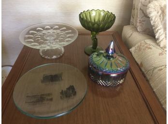 Dearborn County Plate And Vintage Glass Items