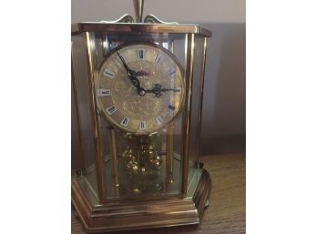 Kundo Brass And Glass Clock- Untested