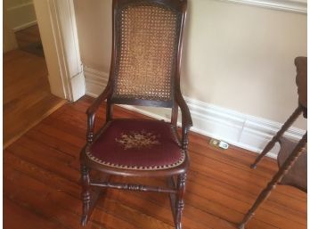 Antique Embroidered Sewing Rocker - RISING SUN PICK UP