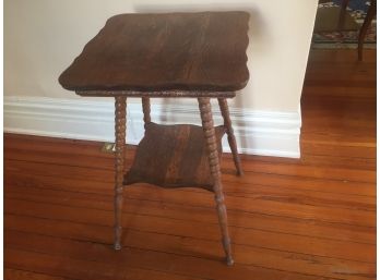 Antique 2 -Tier Scalloped Parlor Table- RISING SUN PICK UP