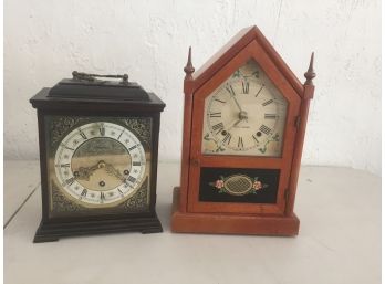 2 Vintage Mantle Clocks, 1 Seth Thomas- AURORA PICKUP