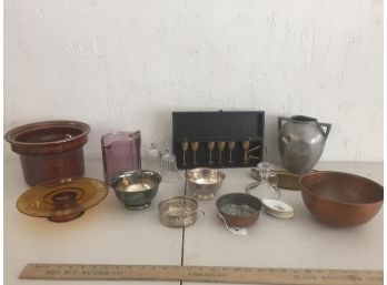 Vintage Kitchen Assortment Blass, Brass And Copper - AURORA PICKUP