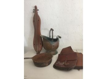 Vintage Assortment -Wagner Ware Cast Iron, Copper Bucket And More
