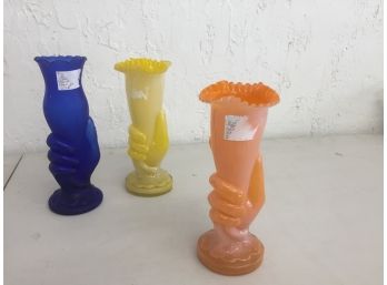 Vintage Glass Hand Vases