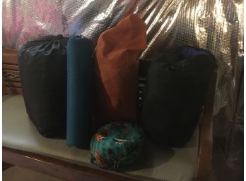 Camping Supplies- 2 Sleeping Bags, Sleeping Pad, 4 Man Tent