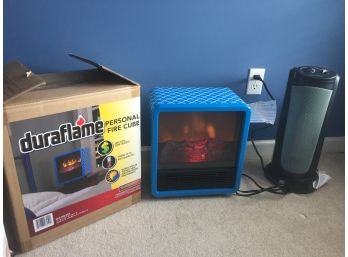 Duraflame Personal Fire Cube And Extra Heater- Both Work Great