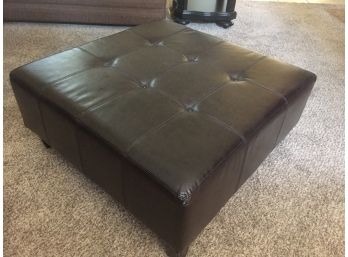 Leather Ottoman In Excellent Condition