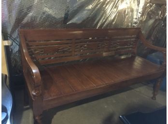 Wooden Bench With Cushion