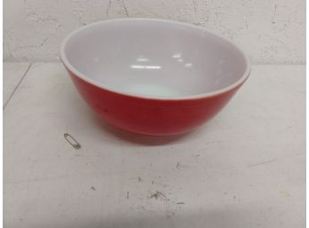 Vintage Large Red Pyrex Bowl